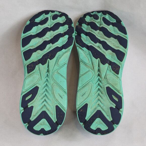 Hoka One One Navy and Teal Athletic Shoes 237 - Picture 11 of 15